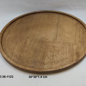 بشقاب گرد بزرگ رنگ گردویی36-1123
