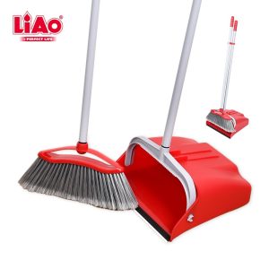 جارو و خاک انداز سطلی دسته بلند فلزی 75 سانتی متری لیائو کد C130019