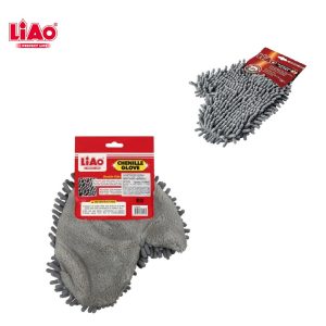 دستکش ماکارونی دو طرفه شستشوی خودرو میکروفایبر 20*24 سانتی لیائو کد F130015