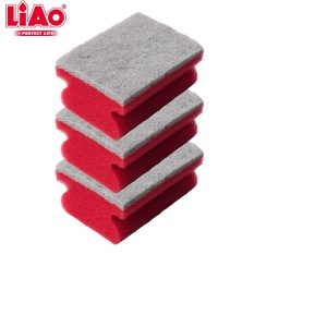 اسکاچ ابری دورو طوسی قرمز 4 عددی لیائو کد H130030