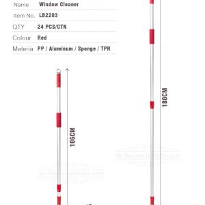 طی TPR شیشه پاک کن ابری دسته تلسکوپی 105-180 سانتی متر LB2203