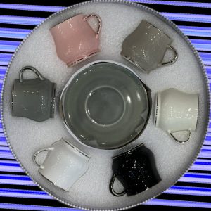 قهوه خوری 12 پارچه کوزه ای 6رنگ کادویی بنچاینا