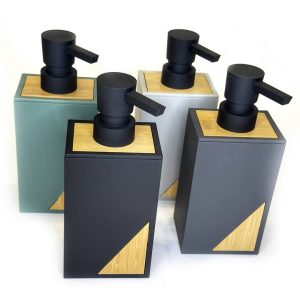 جا مایعی اکرولیک مخملی چهارگوش گوشه چوبی